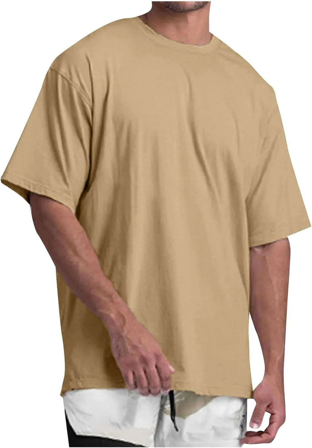 

Мужская футболка с коротким рукавом и круглым вырезом из хлопка