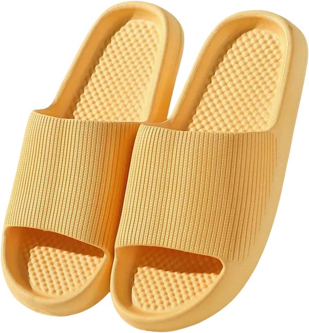 

Домашние тапочки UEBHERV Летние женские тапочки для дома Мягкие туфли на подошве Скользящие шлепанцы для пары Нескользящие повседневные сандалии, желтый