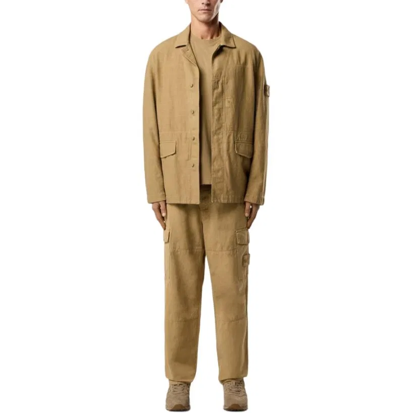 Прямые карго-брюки Stone Island темно-бежевый — фото 4