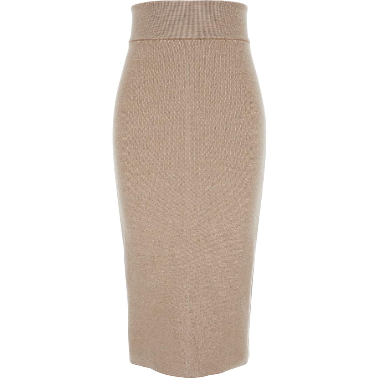 

Вязаная юбка Doppio с высокой посадкой Jacquemus, бежевый