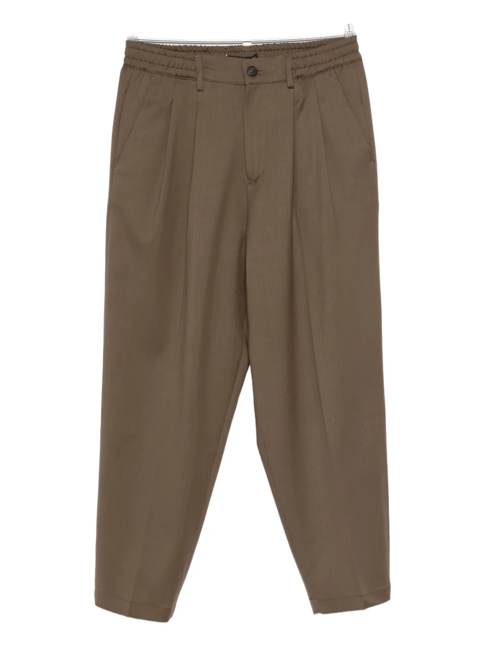 

Брюки с кулиской и складками Low Brand, коричневый