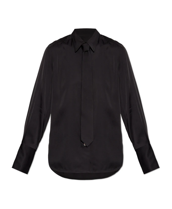

Рубашка с прикрепленным галстуком Paul Smith, черный