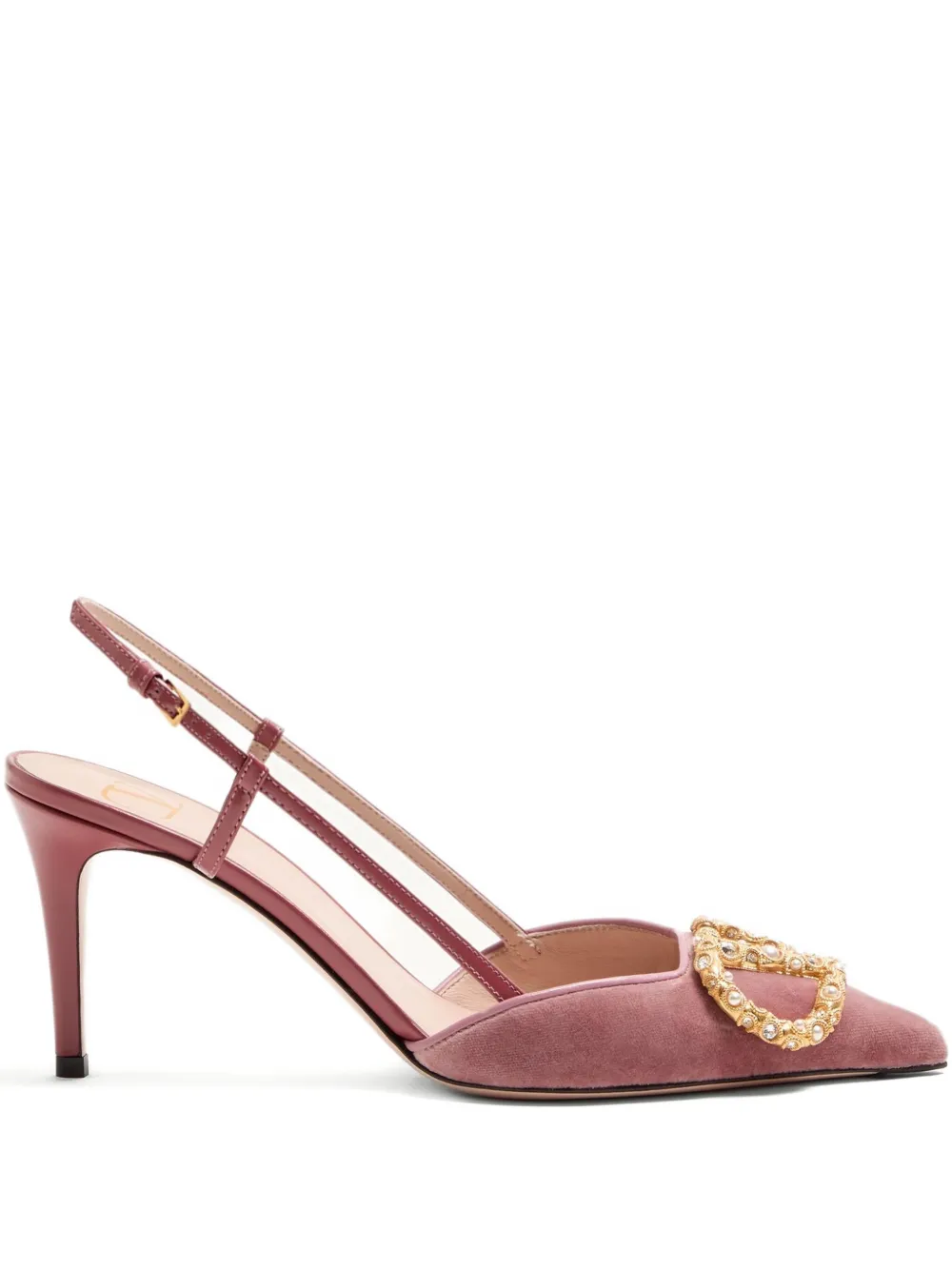 Туфли с ремешком на пятке VALENTINO GARAVANI, розовый