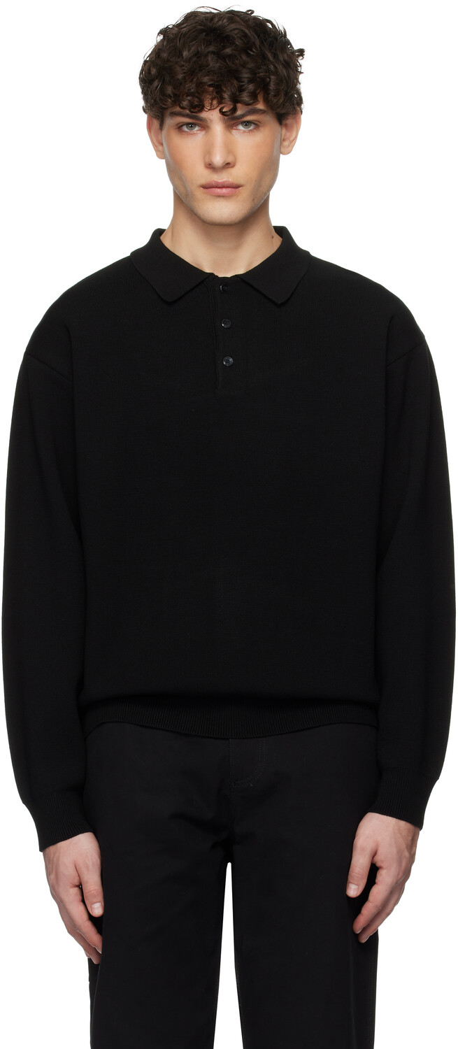 

Воротник L/S Трикотажное поло Uniform Bridge, черный