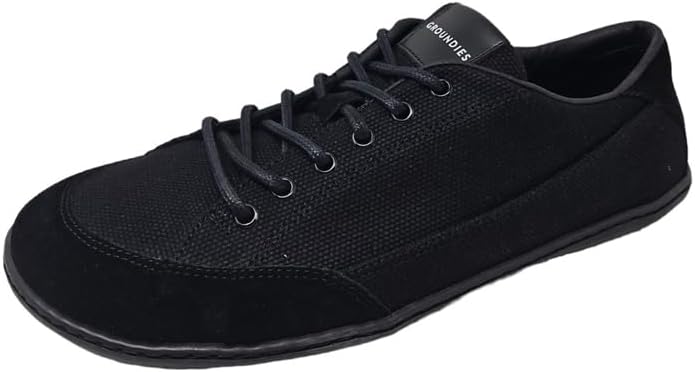 

Кроссовки GROUNDIES Amsterdam Barefoot для мужчин- повседневная обувь для с широкой носочной частью, нейтральной стелькой и нескользящей подошвой с нулевым уклоном, черный