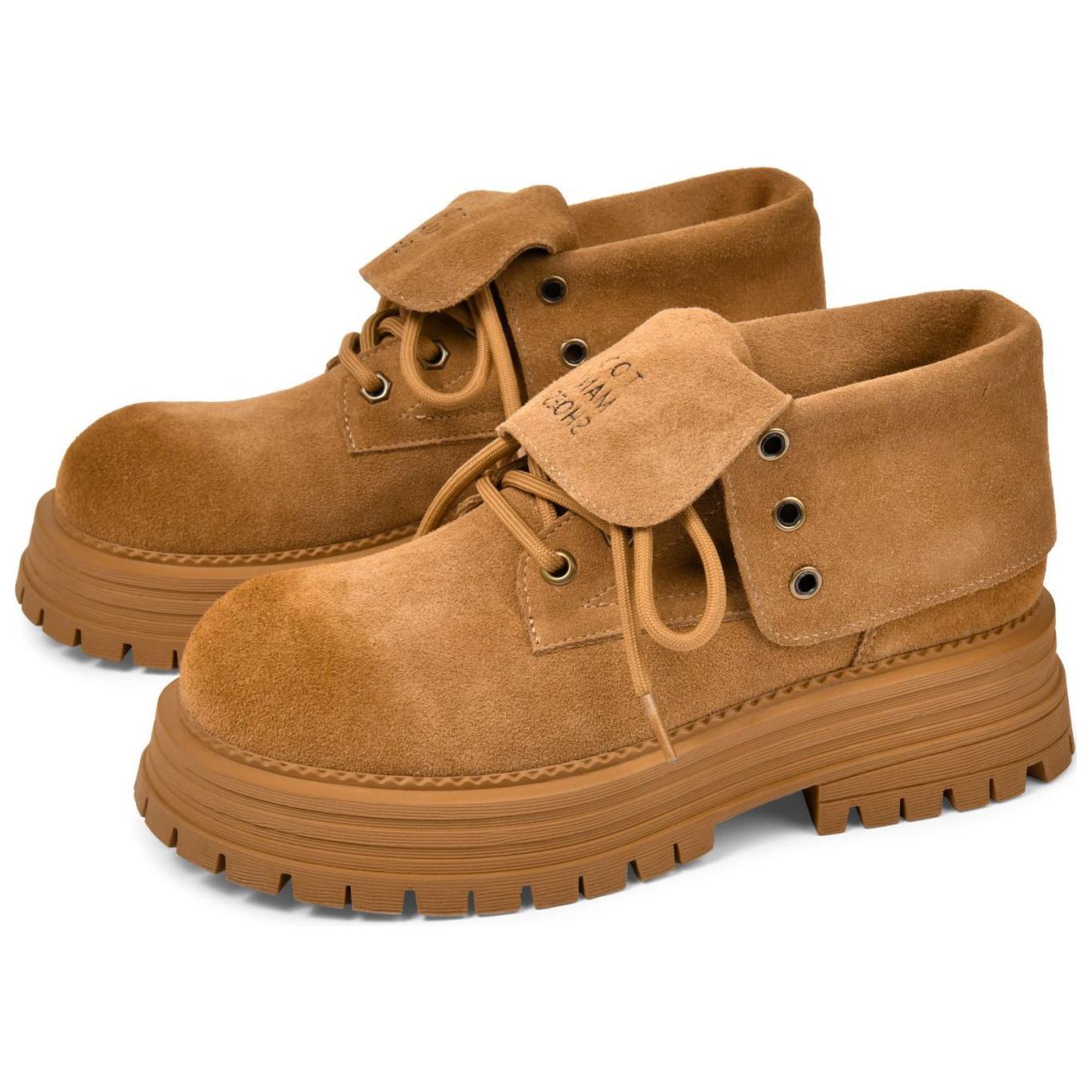 Серные каменные мартинсы унисекс TOOMANYSHOES, коричневый — фото 4