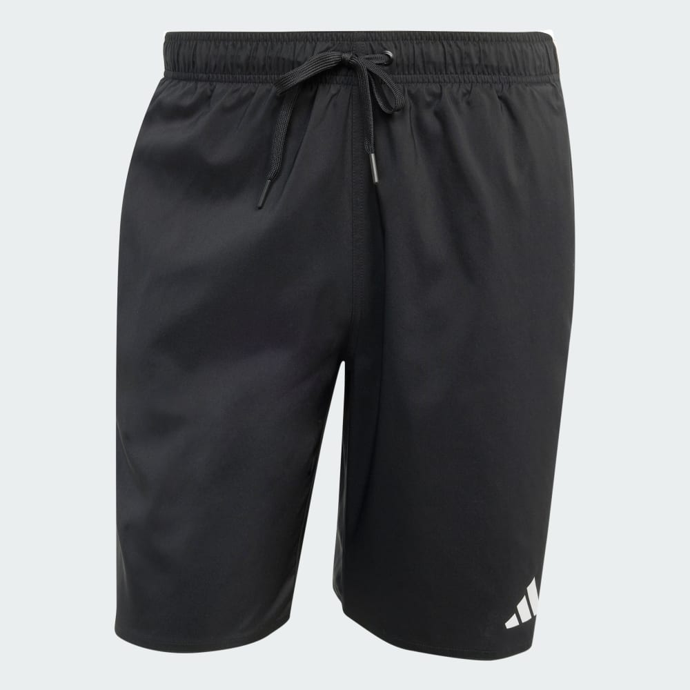 Шорты для плавания Adidas 3-Stripes Swim Shorts 8-Inch, черный/белый — фото 4