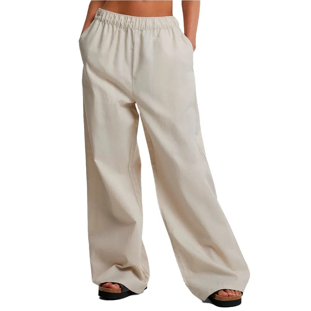 

Брюки Urban Classics Linen Mixed Wide, бежевый