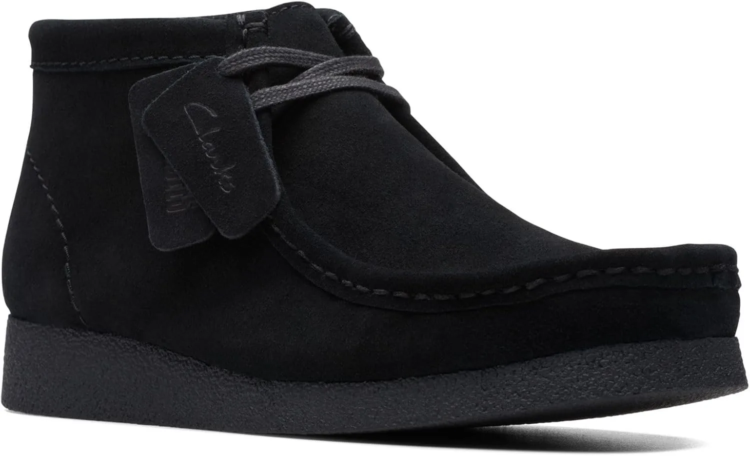 Мужские ботинки Clarks Wallabee Evo, ботинки Oxford, черный/черный