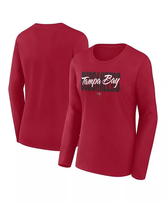 

Женская красная футболка Tampa Bay Buccaneers Grip с длинным рукавом Logo Athletic