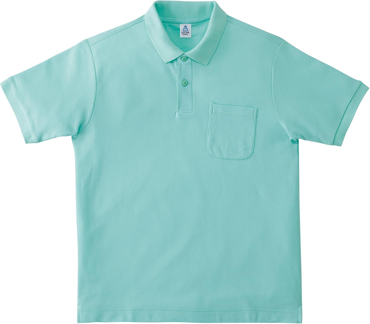 

Мужская поло-рубашка Cotton STAFF MS3114 CVC Pique Dry с карманами Lifemax, мятно-зеленый