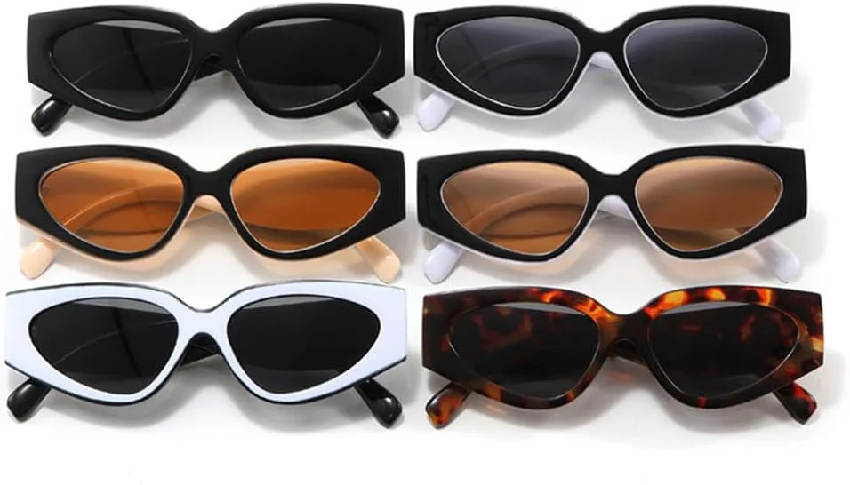 

Солнцезащитные очки UV400 - "Кошачий глаз" в стиле панк, желейные, для женщин и мужчин, для бега и занятий спортом на открытом воздухе UYPTK, Whiteblack-brown.