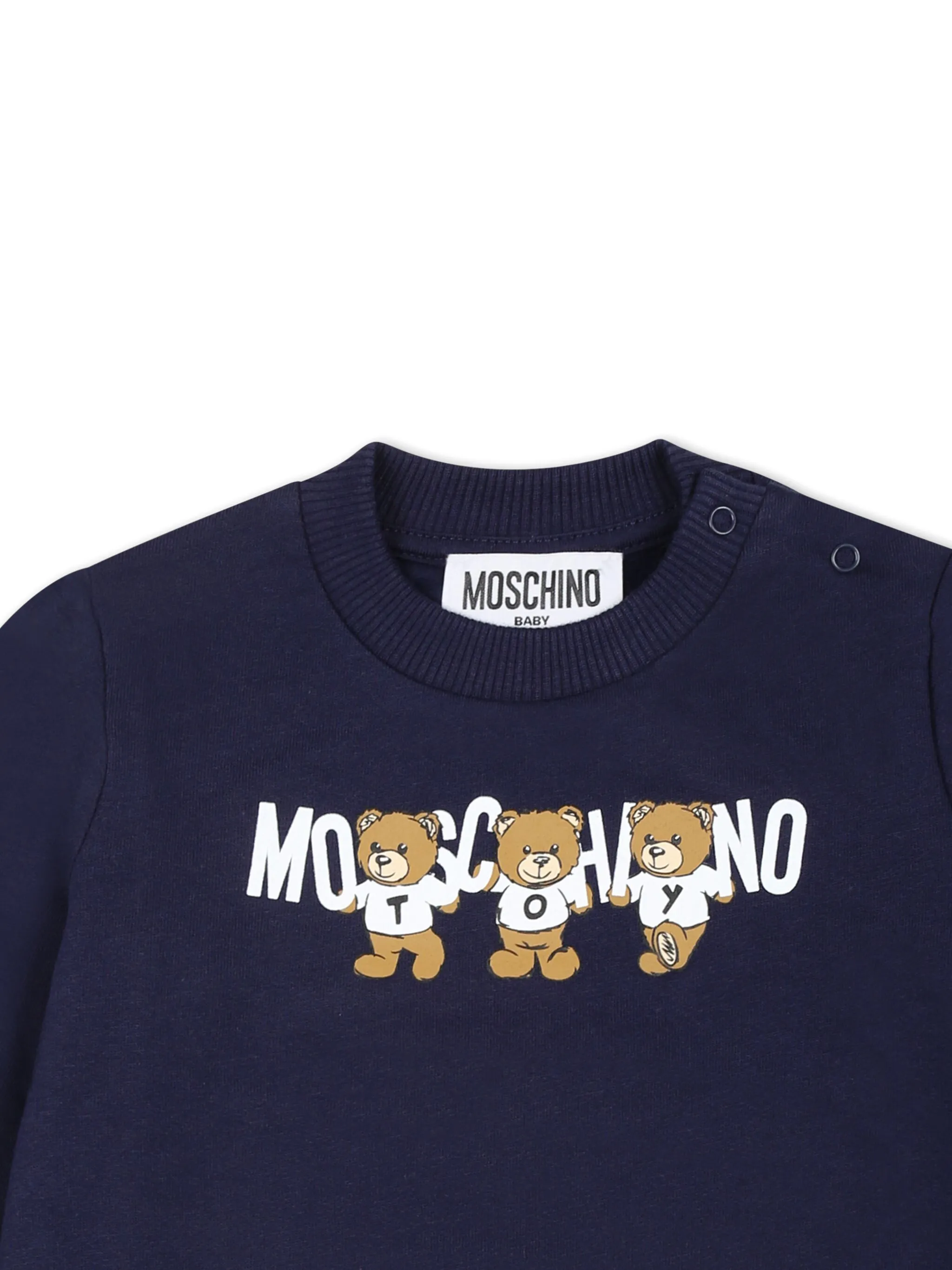 Толстовка с принтом Teddy Bear Moschino Kids, синий — фото 3