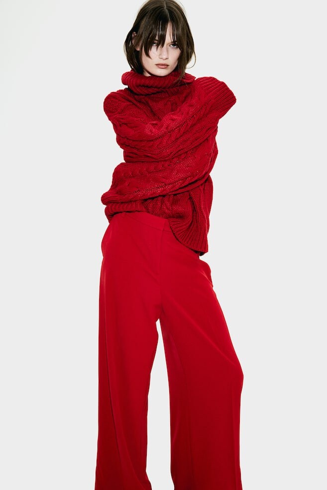 

Широкие элегантные брюки H&M, красный