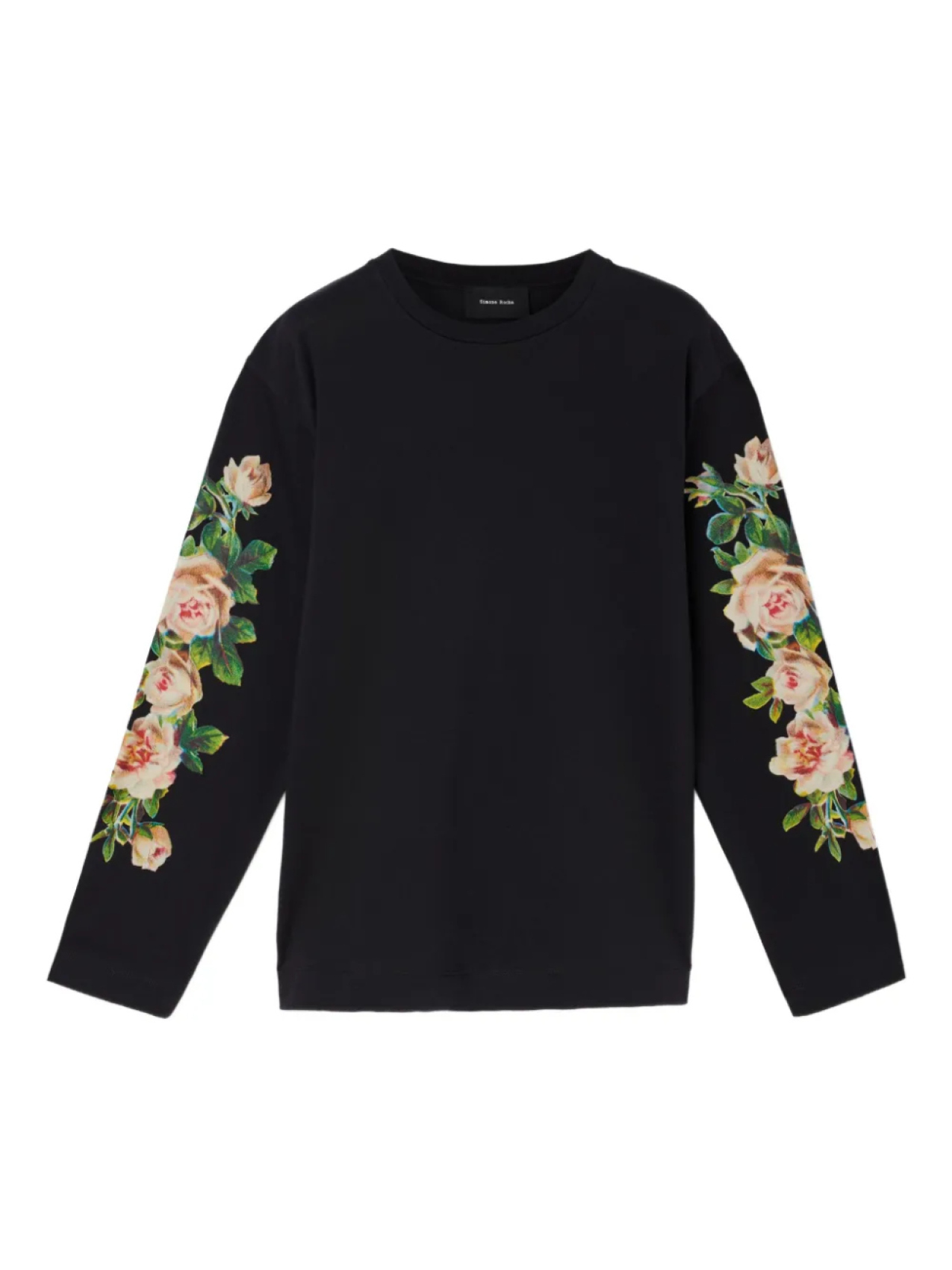 

Simone Rocha футболка с длинными рукавами и принтом, черный