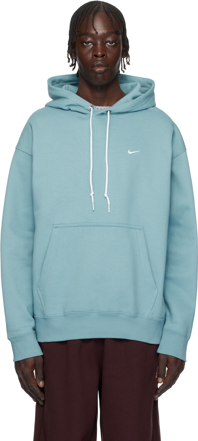 

Синяя толстовка с капюшоном Solo Swoosh Nike, Denim turquoise/White
