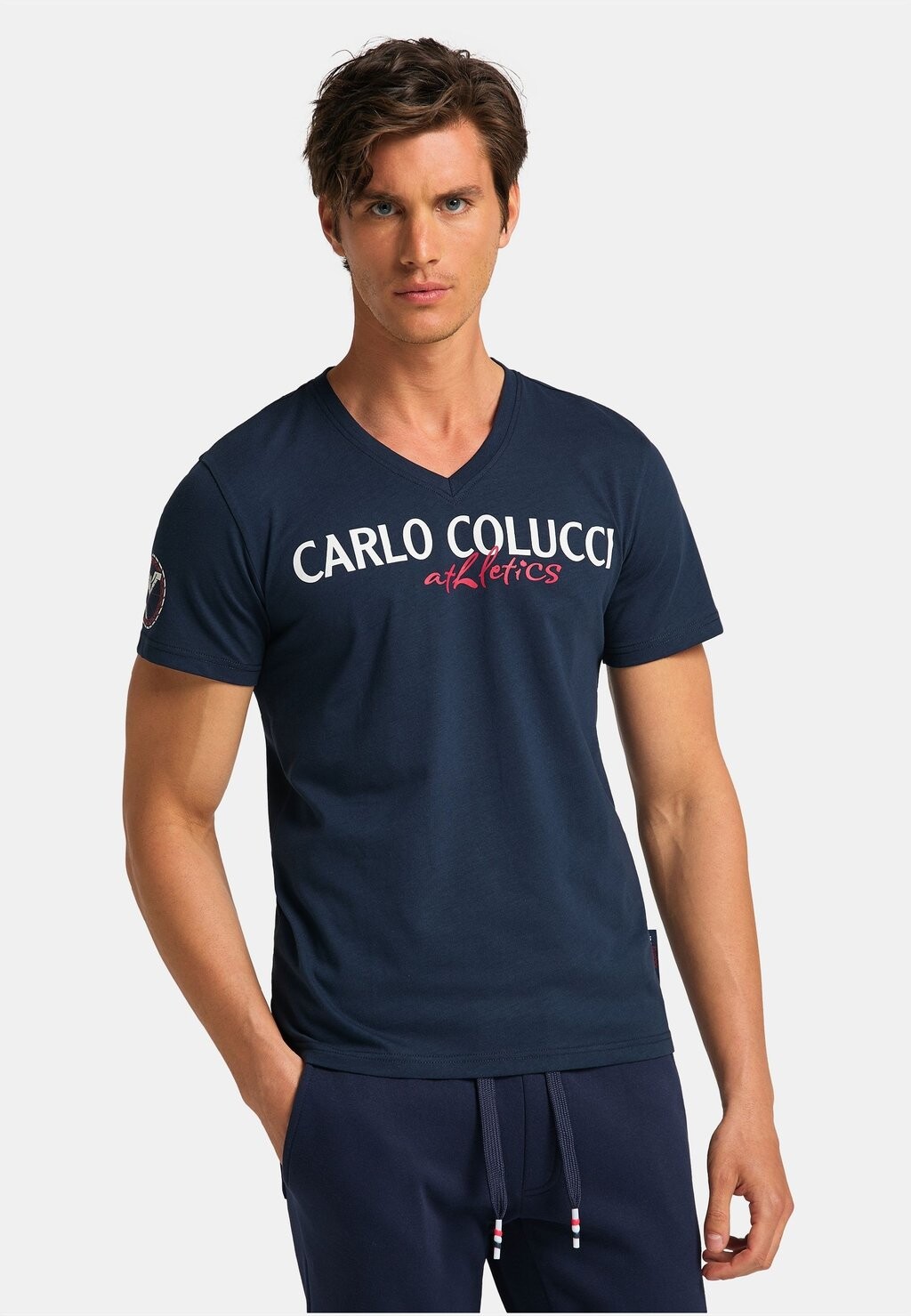 

Футболка с принтом ATLETICO CONTE Carlo Colucci, темно-синий