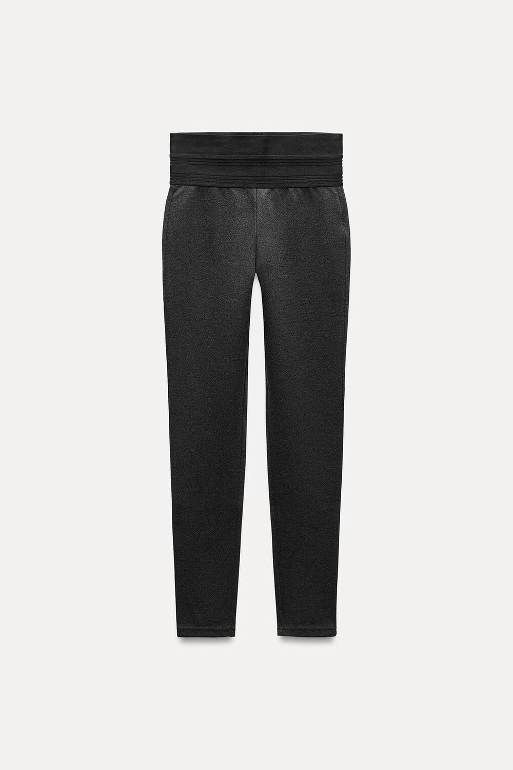 

Леггинсы с широким поясом ZARA, антрацит серый
