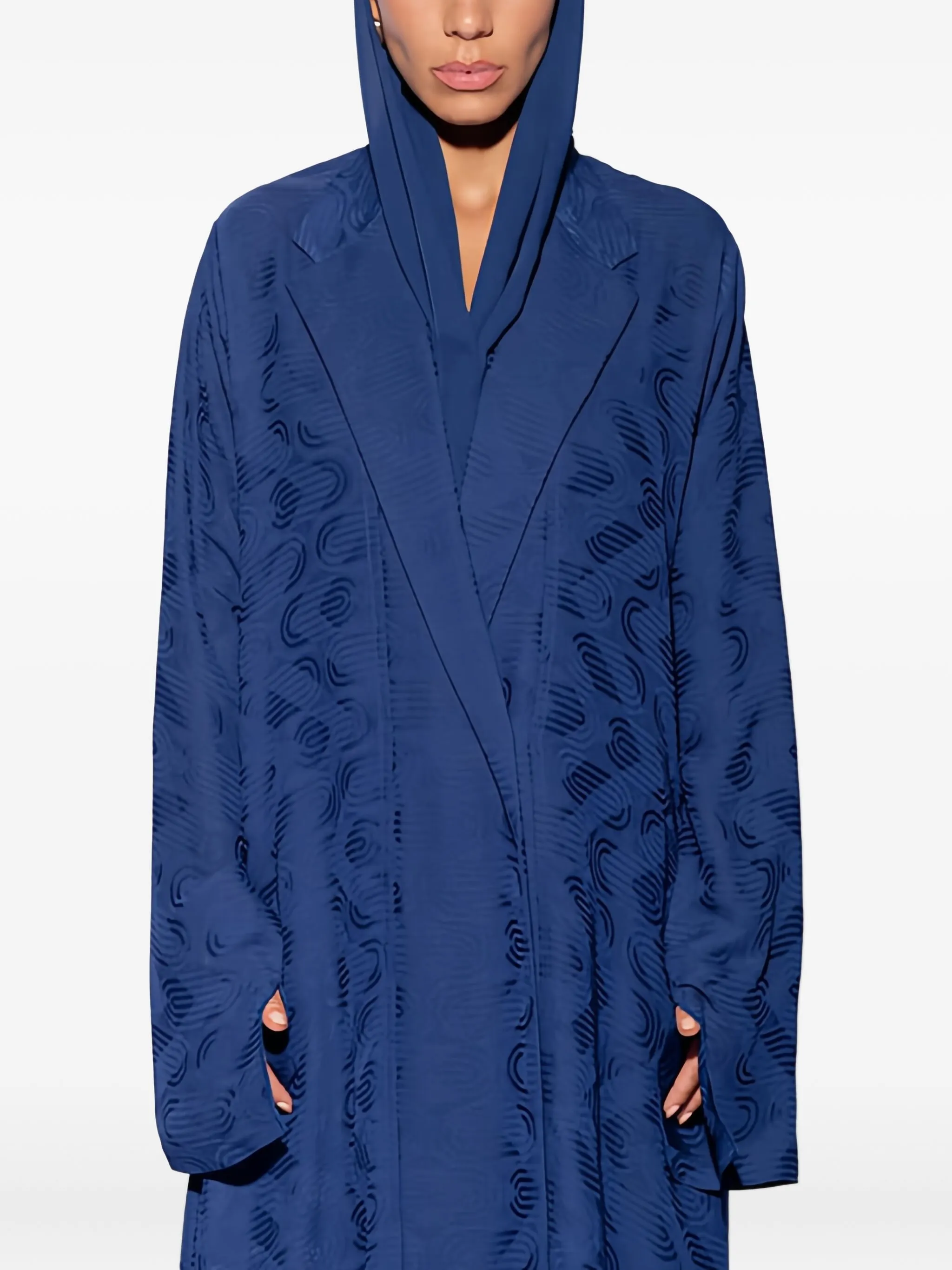 

Платье макси с узором Harlienz, синий