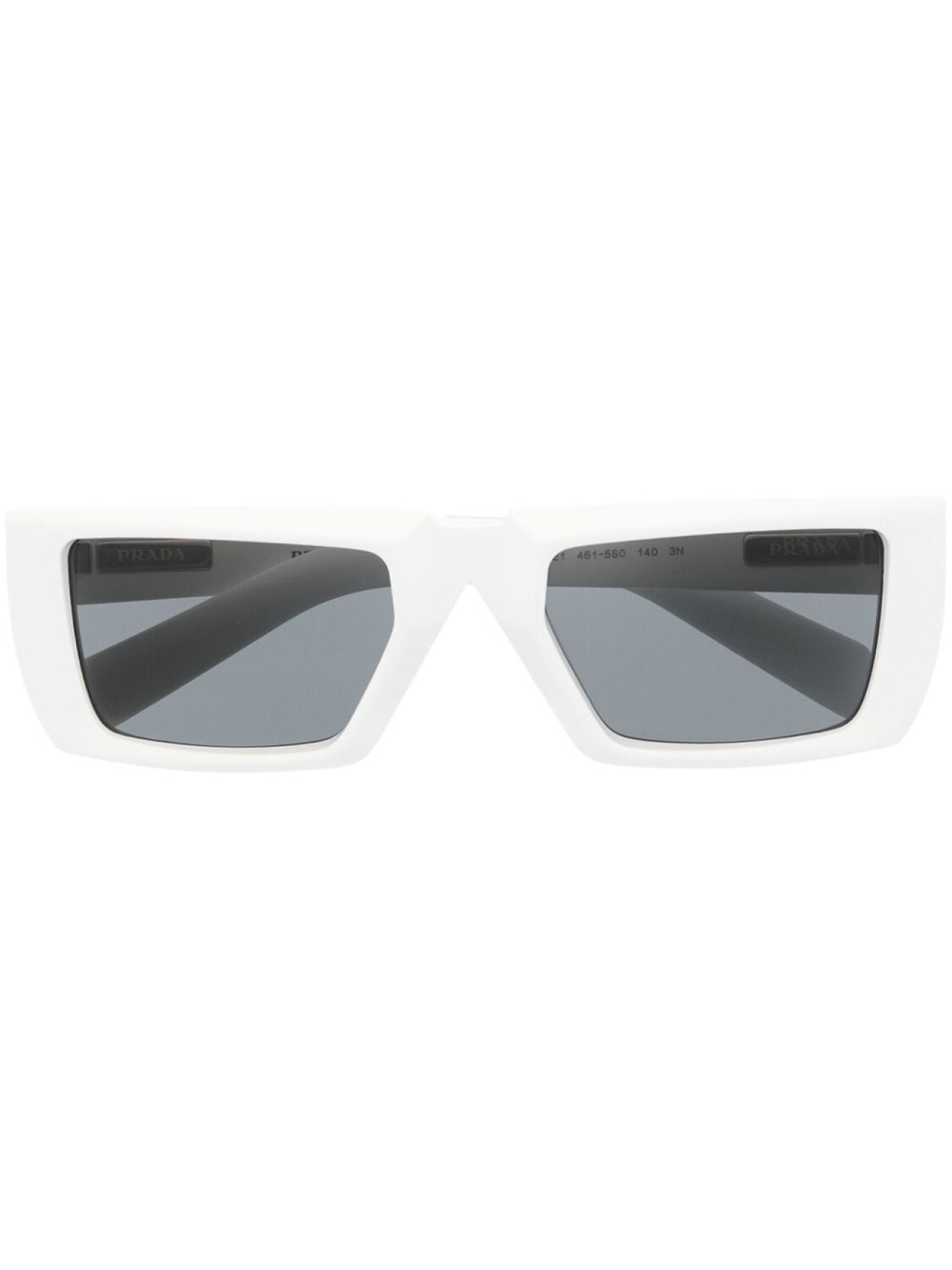 

Prada Eyewear солнцезащитные очки в прямоугольной оправе, белый