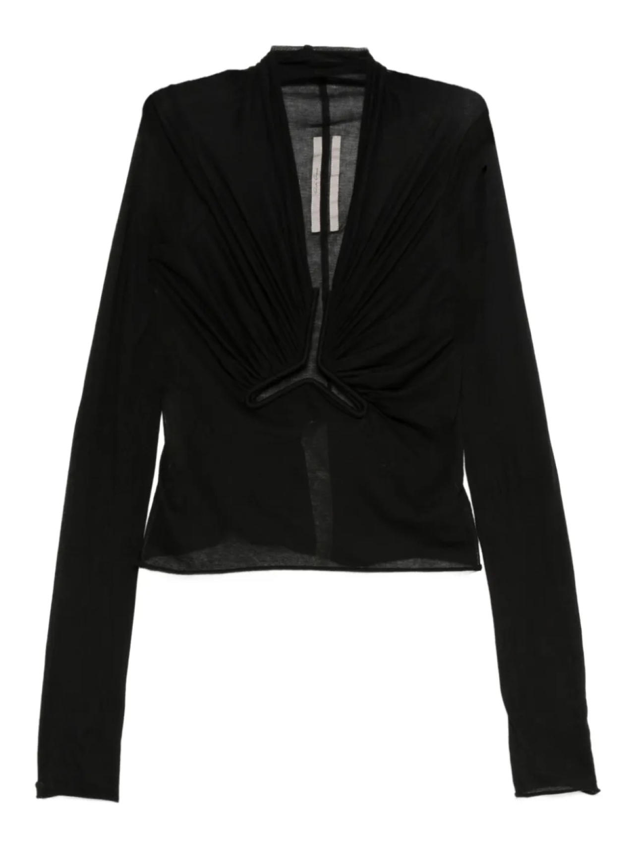 

Топ с длинными рукавами и вырезом от Rick Owens, черный