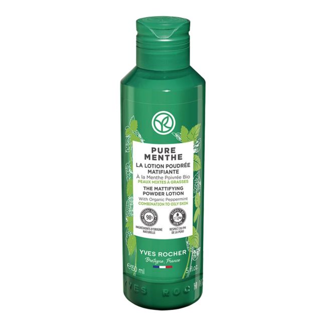 

Чистый менте матирующий пудровый лосьон для лица Yves Rocher, 150 мл