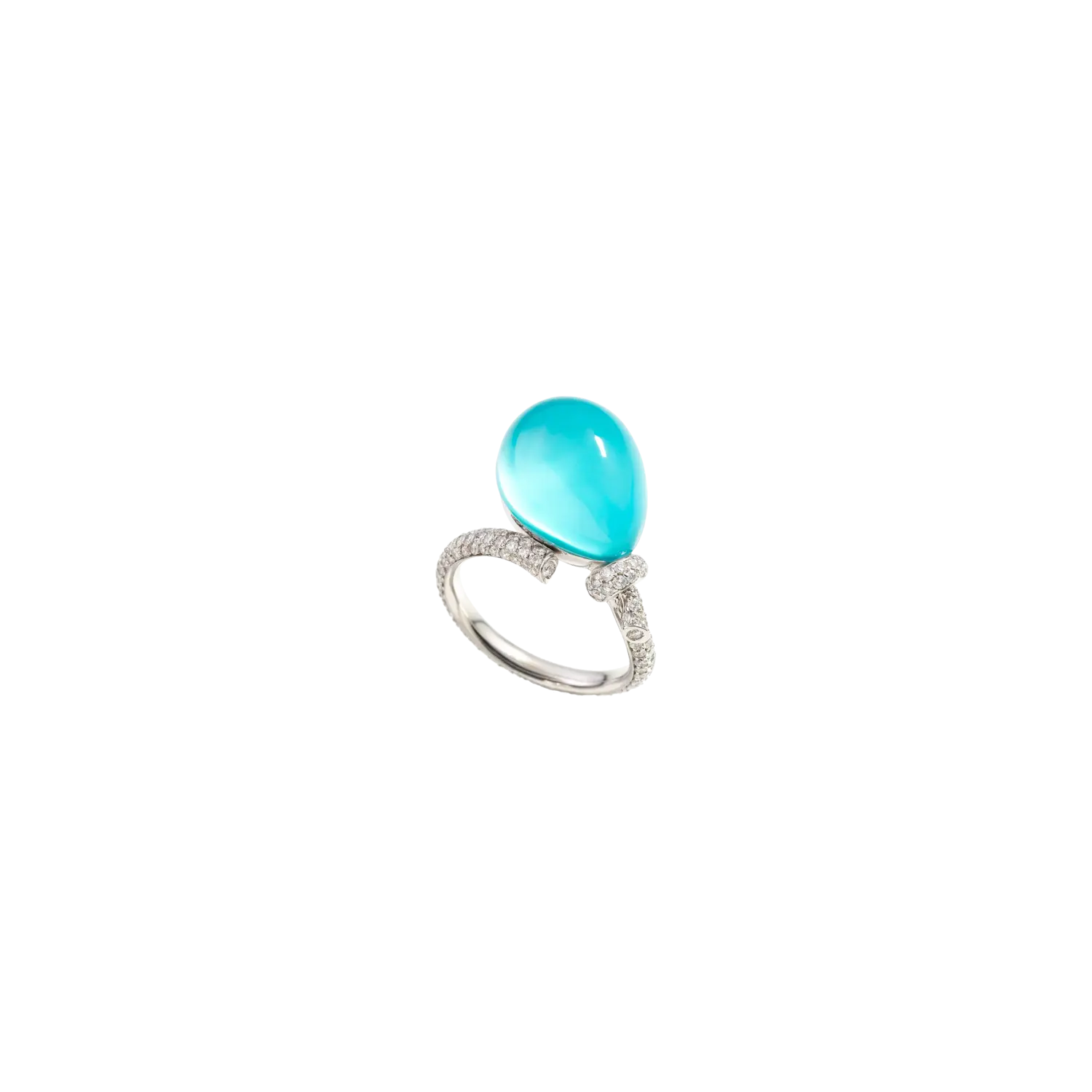 

Кольцо Vhernier из белого золота с бриллиантами и бирюзой