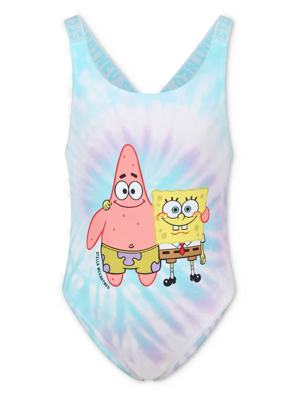 

Купальник SpongeBob Graphic с принтом тай-дай Stella McCartney Kids, синий