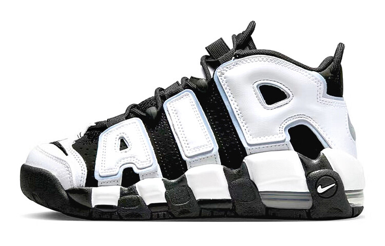 Кроссовки Nike Air More Uptempo Vintage Basketball Shoes Women's Mid-top White/macaron Orange, черный — фото 4