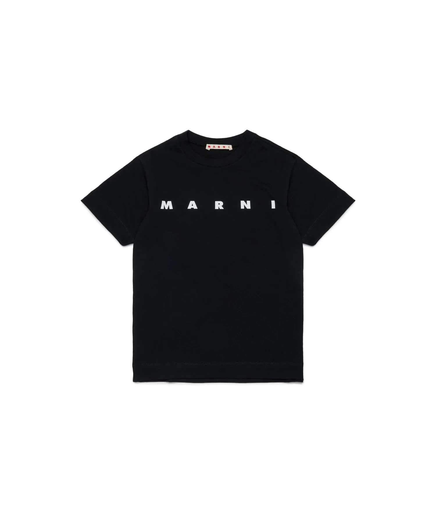 Детская футболка MARNI с логотипом чёрная