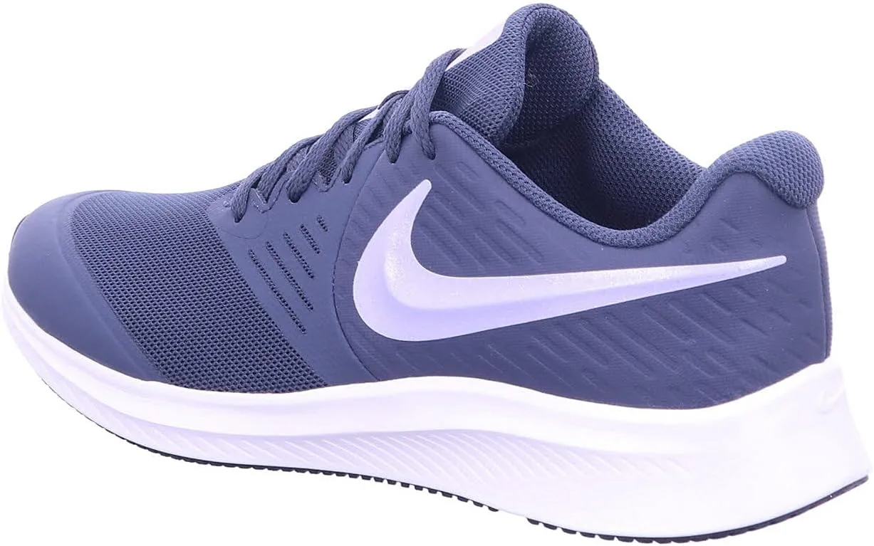 Детские беговые кроссовки Nike Star Runner 2 (PSV) унисекс, белый/синий/фиолетовый — фото 3