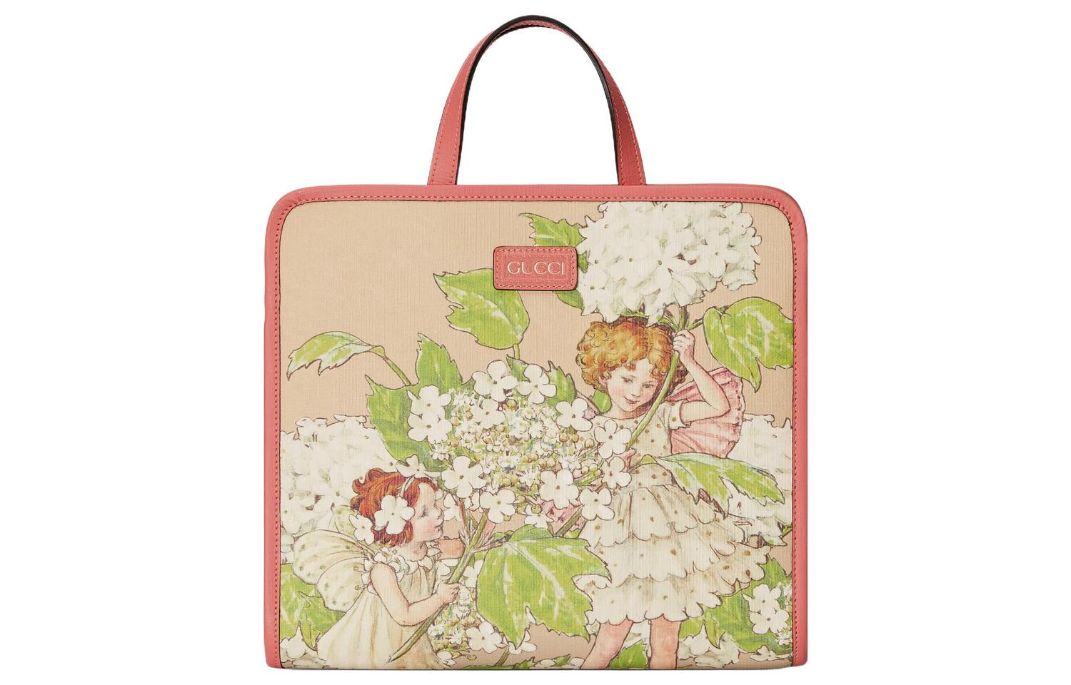 

Сумка-шопер Supreme с кожаной отделкой, Детская сумка светло-розовая GUCCI