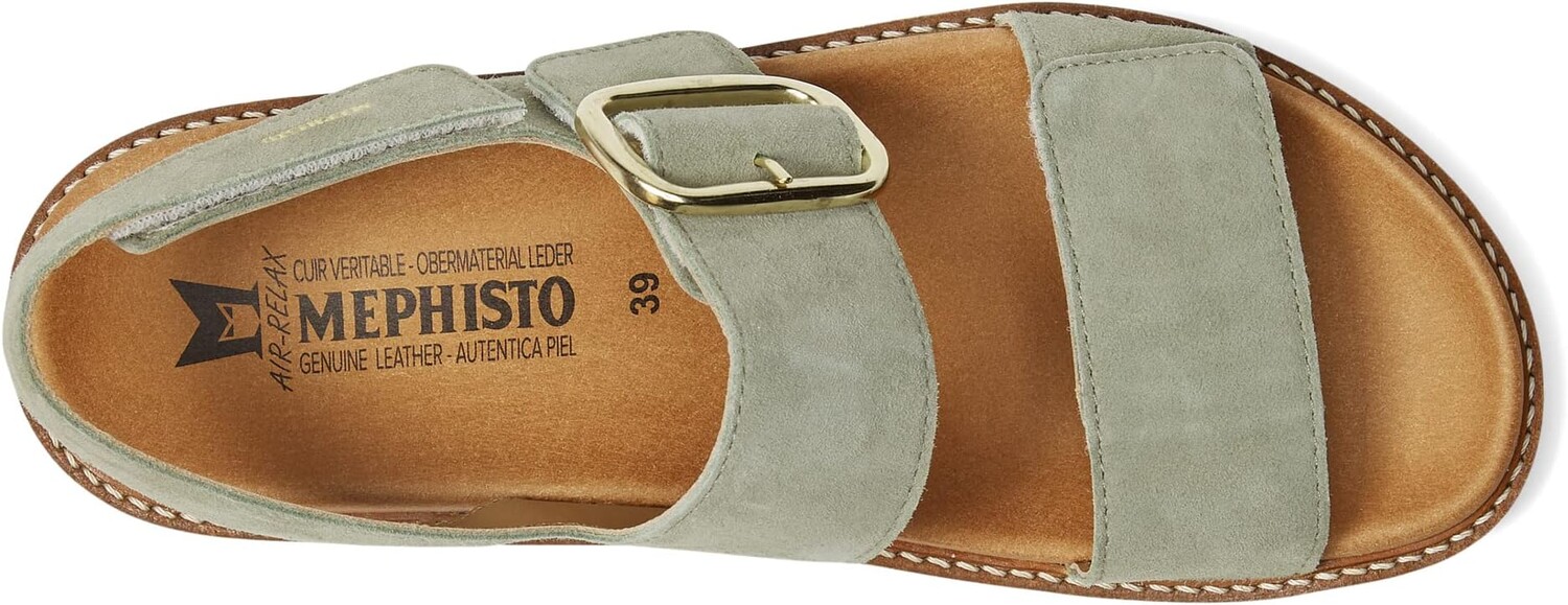 Сандалии на плоской подошве Belona Mephisto, цвет Light Khaki Velcalf Premium — фото 2