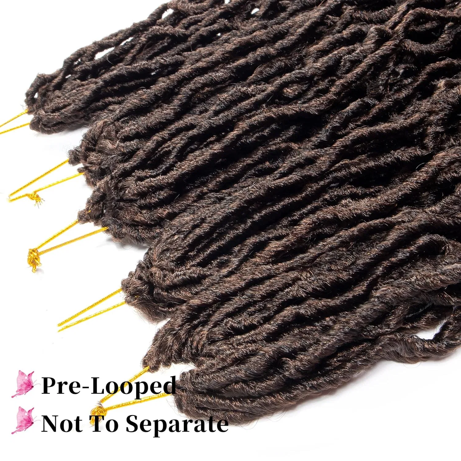 Искусственные дреды Nu Faux Locs 24 дюйма Alaleibaby, T30# — фото 4