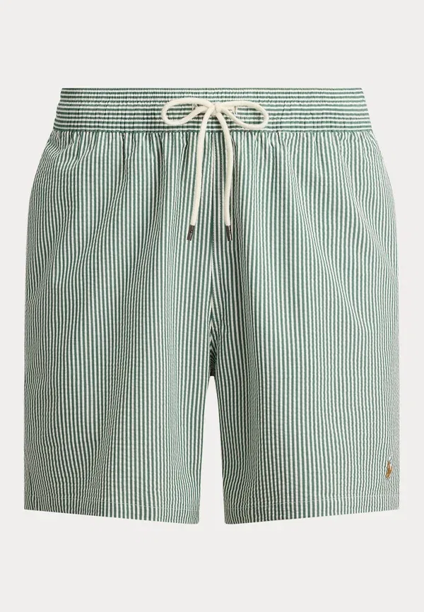 Плавки Polo Ralph Lauren Traveler Classic Swim Trunk 5.75 inch, новый лесной сирсакер — фото 4