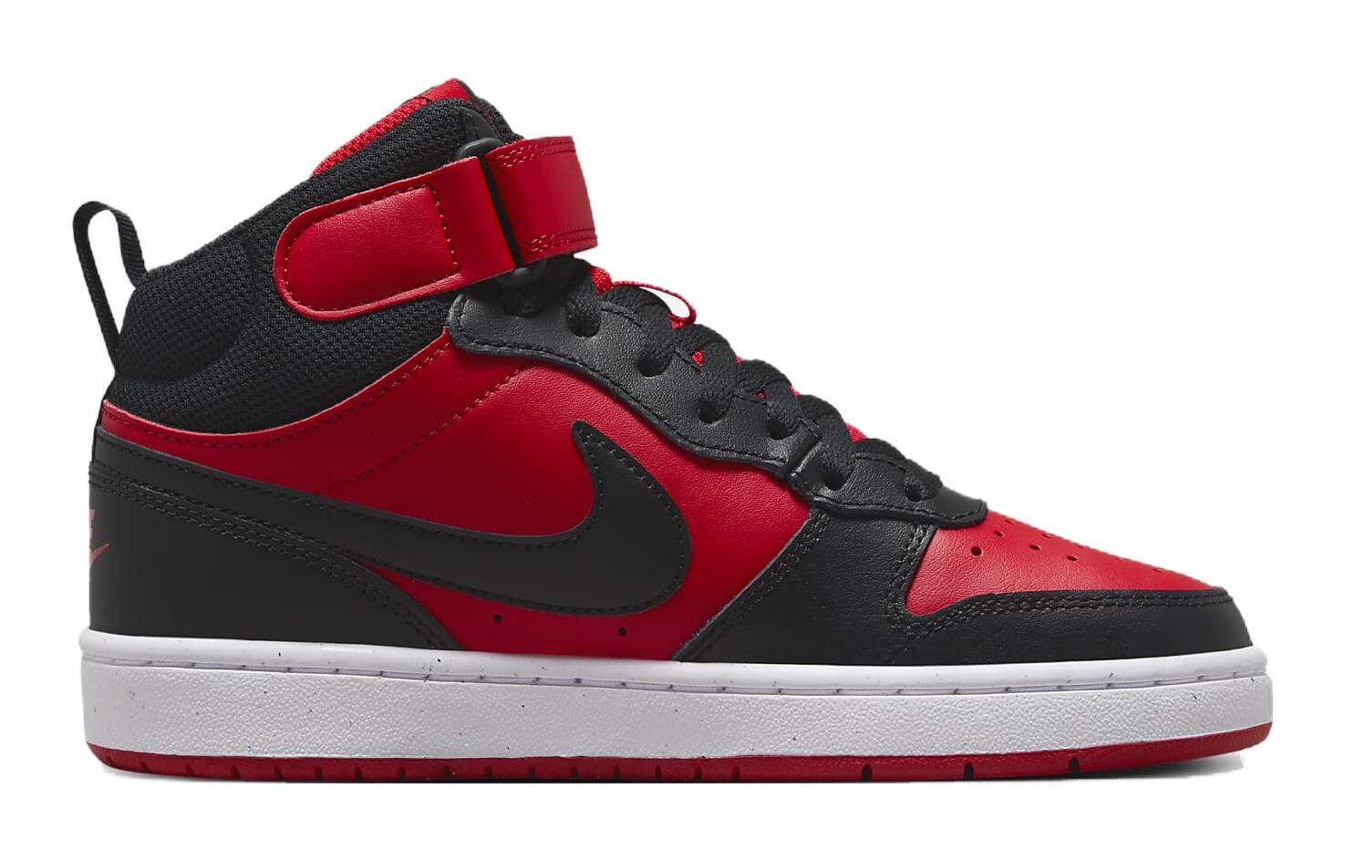 Court Borough Mid 2 GS «Черный университетский красный» Nike, красный/черный — фото 2