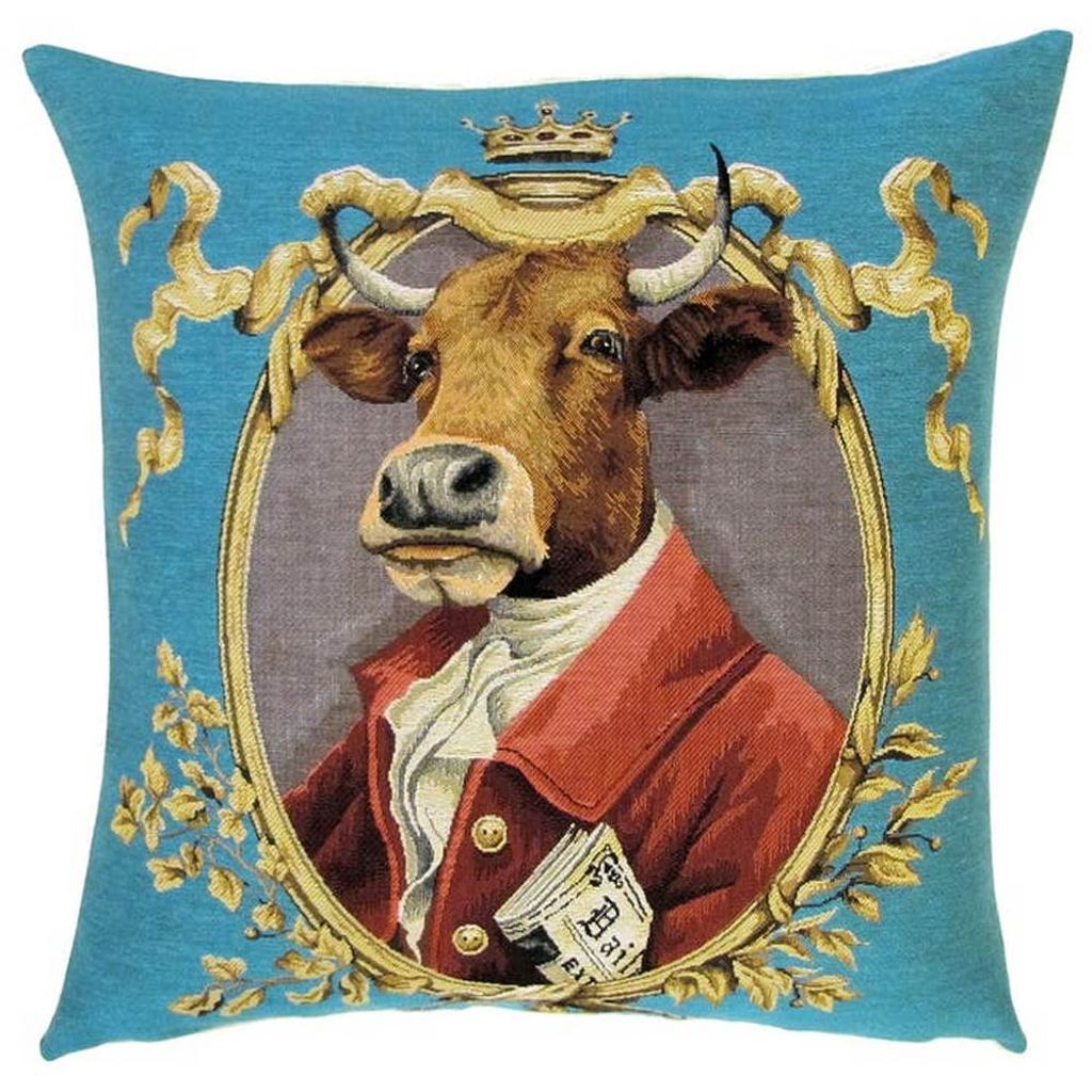 

Декоративный чехол на подушку из жаккардового гобелена ARISTOCRATIC COW, 45 x 45 см, декоративный чехол для дивана Yapatkwa