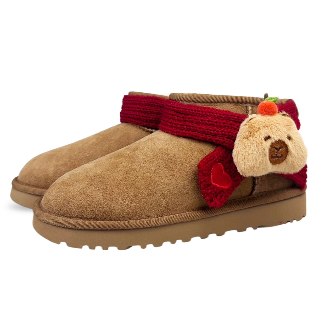 Ботинки Ugg Women's Classic Ultra Mini, каштановый/Капибара с апельсинами — фото 3