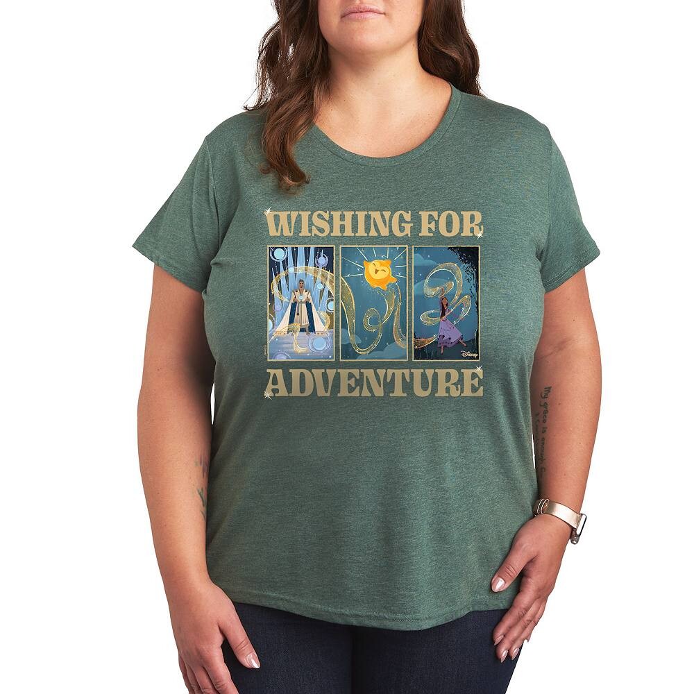 

Футболка с рисунком Disney's Wish Plus Adventure Grid, цвет Heather Green