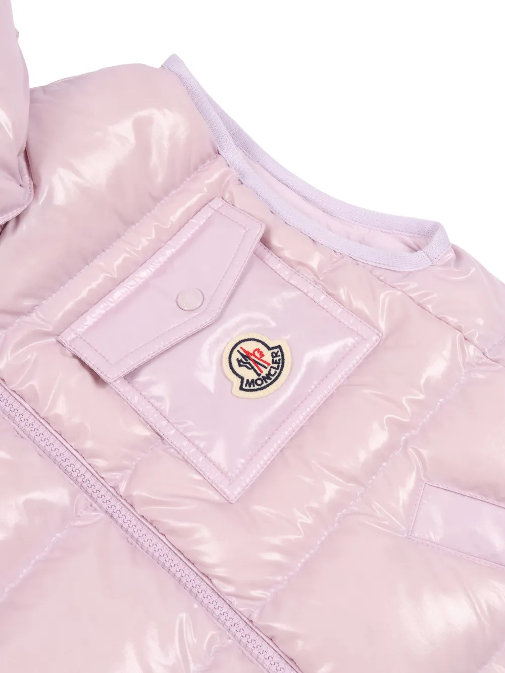 Утепленный жилет с капюшоном Moncler Enfant, розовый — фото 3