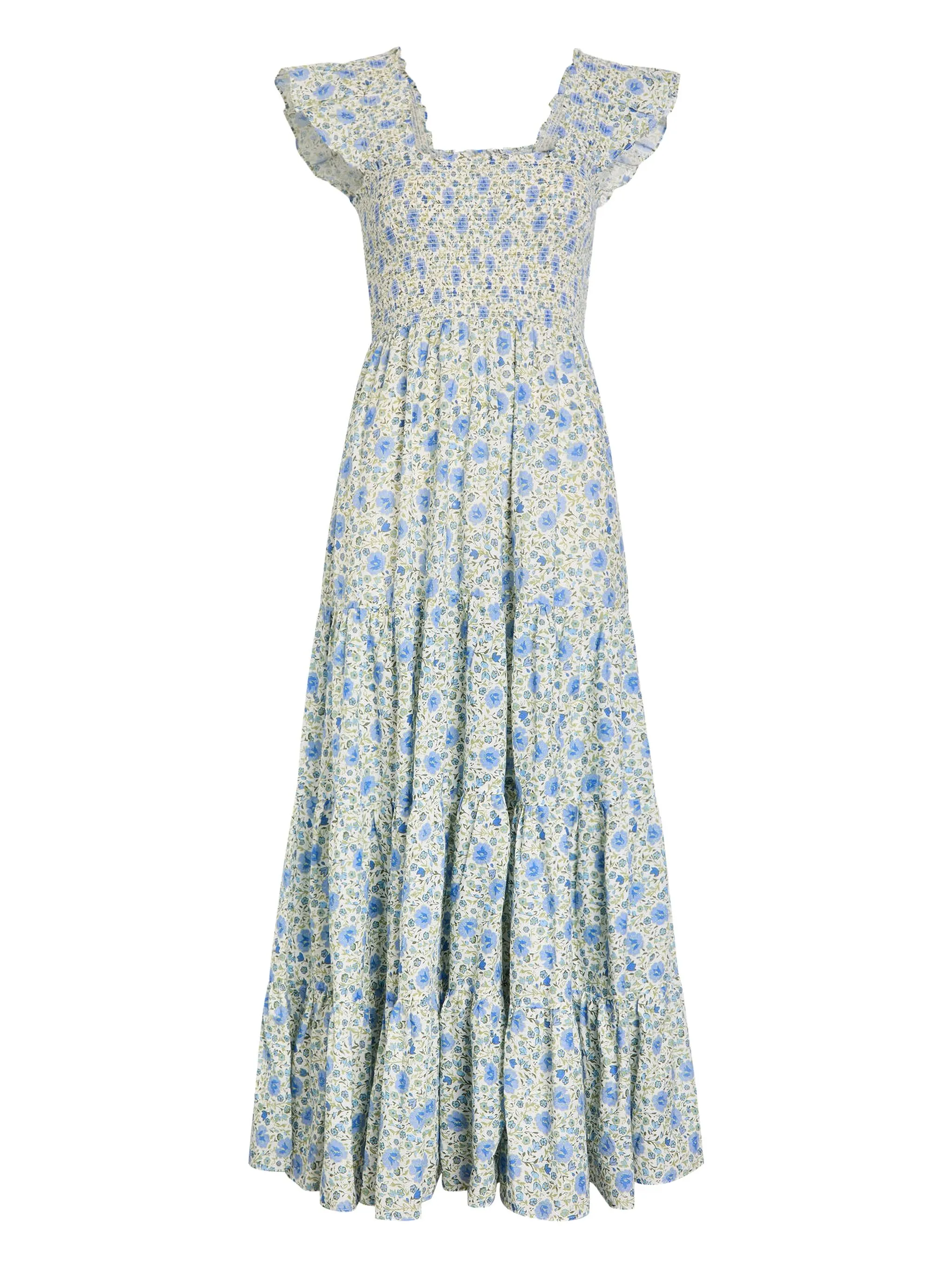 

Платье миди Kendall с оборками и цветочным узором Rixo, нейтральный