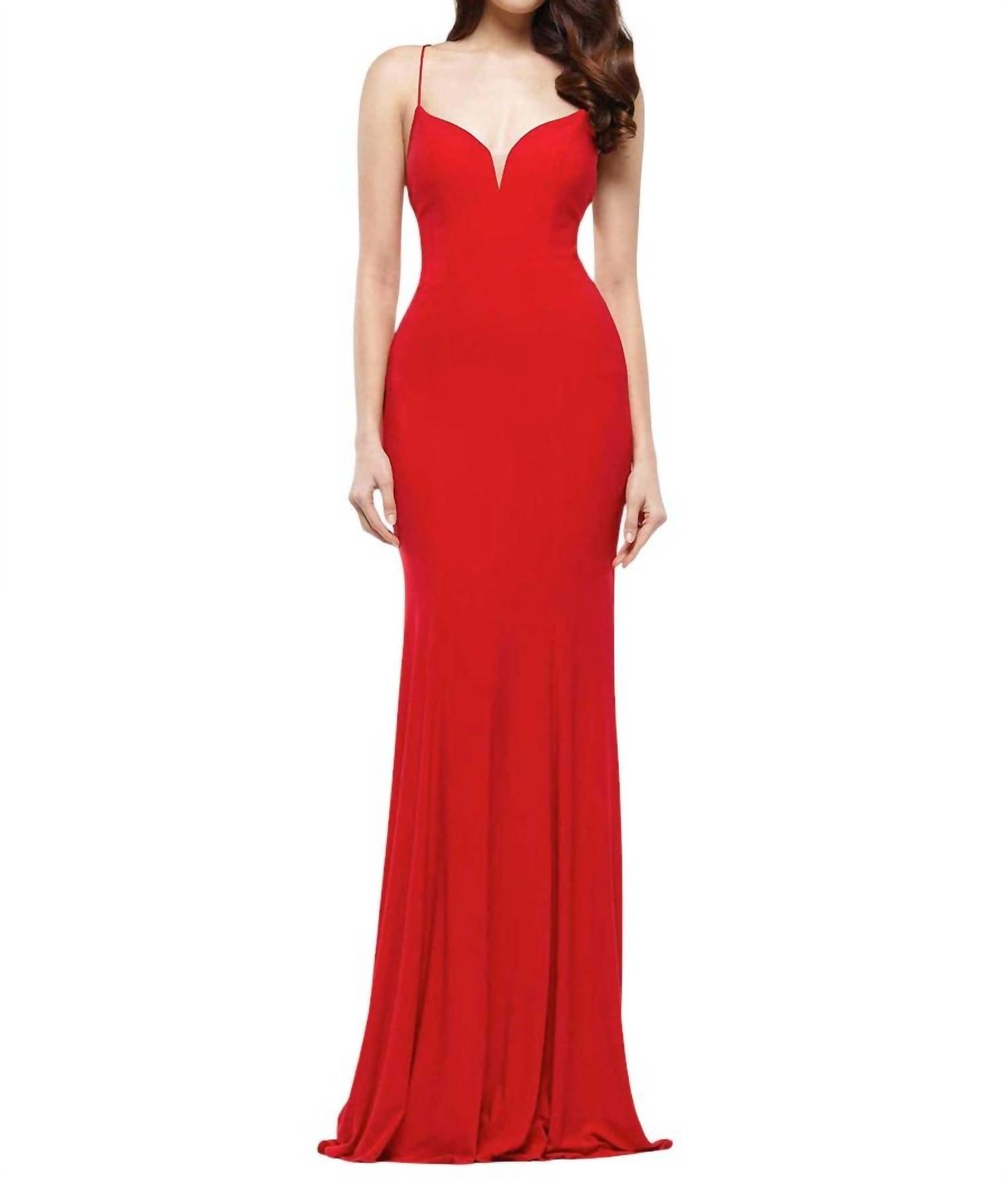 

Длинное платье Fit & Flare красного цвета COLORS DRESS