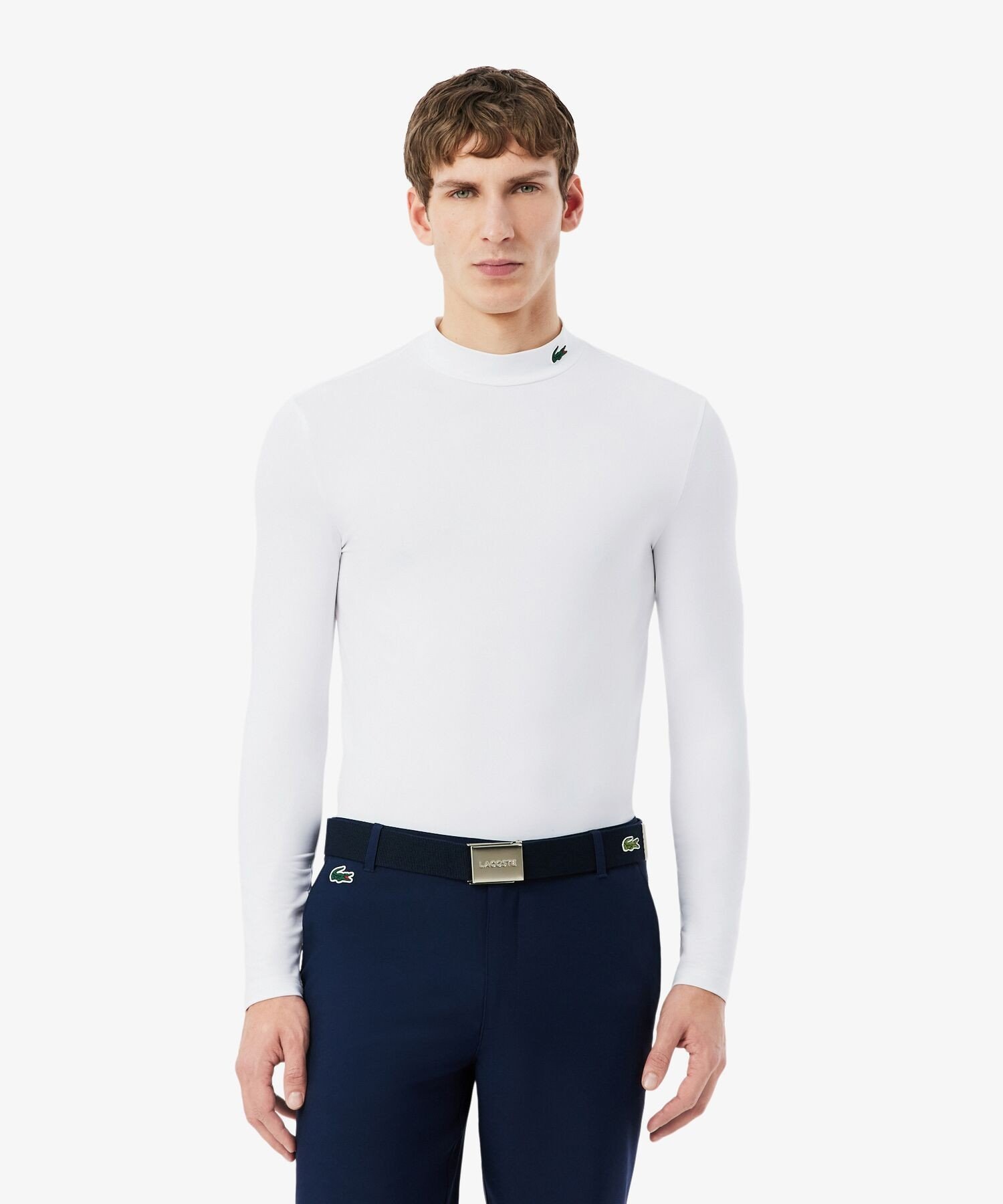 Футболка с высоким воротником Ultra Dry LACOSTE, White