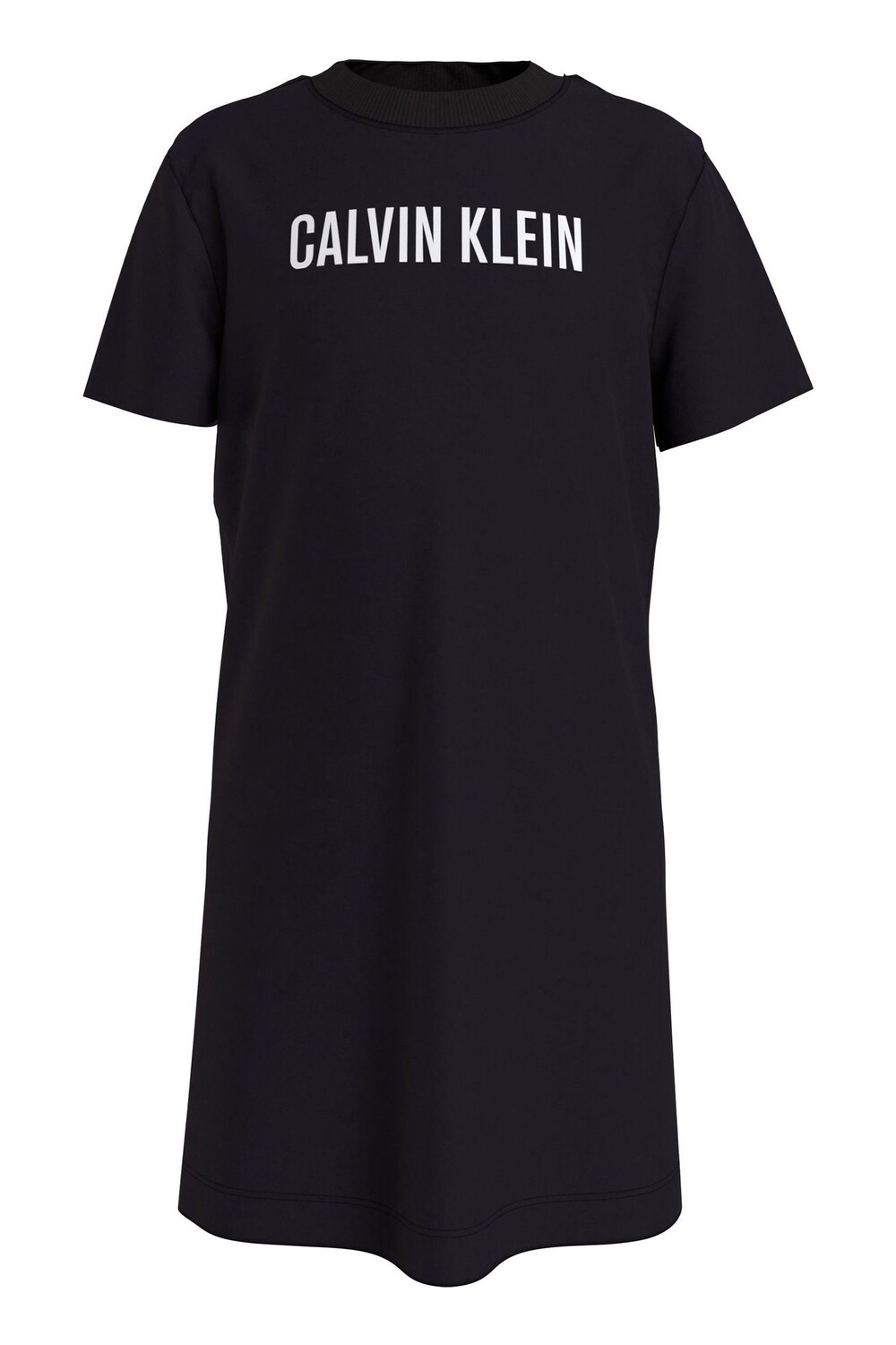 

Черное девичье платье-футболка Calvin Klein, черный