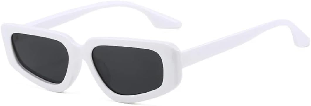 

Модные солнцезащитные очки в маленькой оправе «кошачий глаз» для женщин и мужчин, винтажные, летние, для путешествий, отдыха на природе, вождения, защита от УФ-излучения UV400 VVTWSSW, White Gray