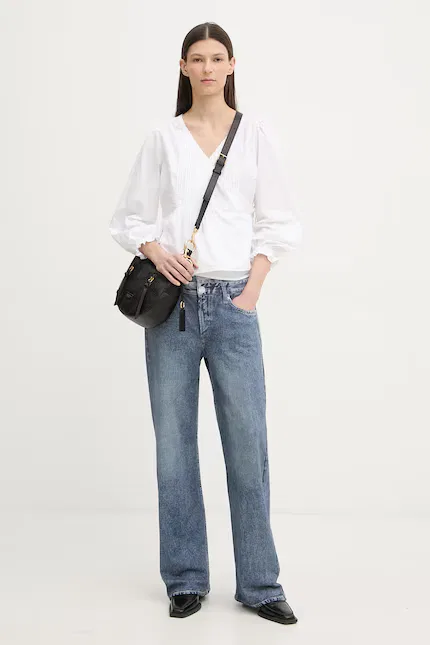 Блуза с запахом объемный рукав SOLEIL WRAP Levi's, белый — фото 2