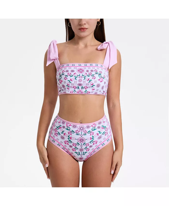 

Женский двусторонний раздельный купальник Pink Blossom Jessie Zhao New York, розовый