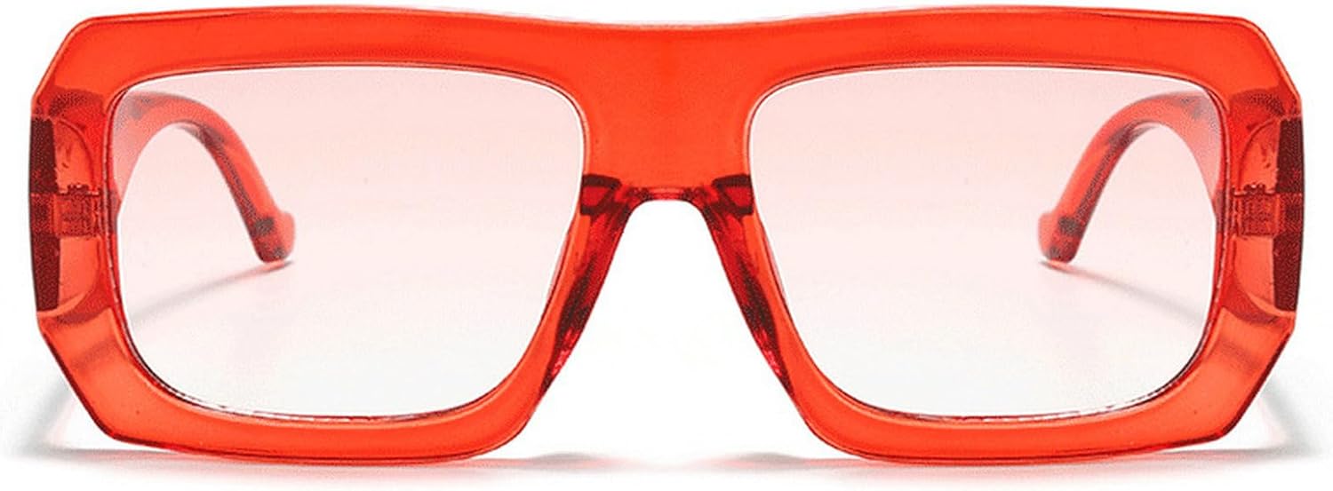 

Модные квадратные солнцезащитные очки для женщин в стиле ретро с защитой от УФ-излучения, женские солнцезащитные очки-пилот большого размера, модные солнцезащитные очки-щит mincl, Red