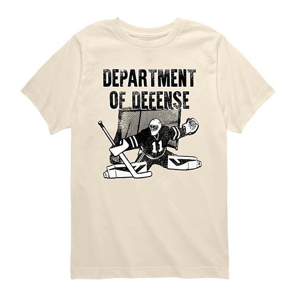

Футболка с принтом Boys 8-20 department of defense hockey goalie Licensed Character, Cream