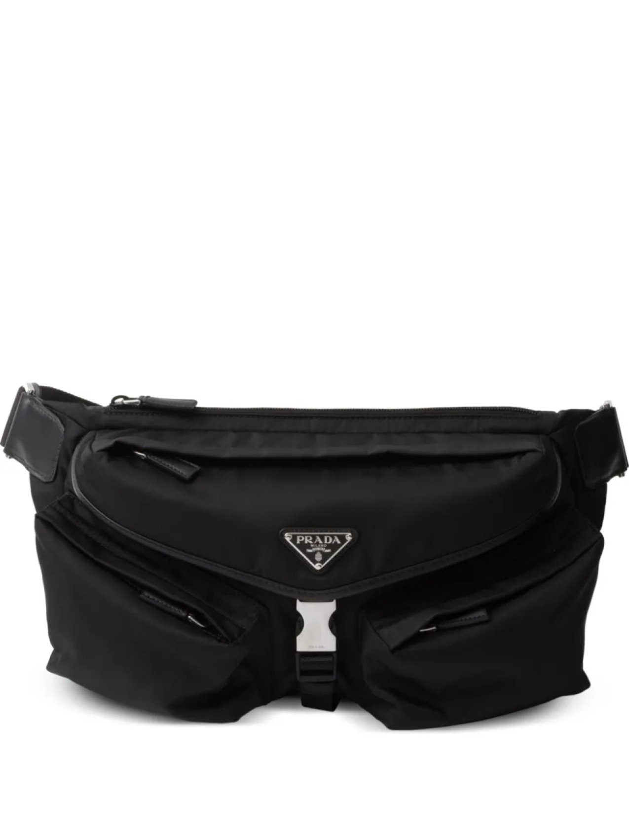 

Сумка на пояс Re-Nylon с множеством карманов Prada, черный